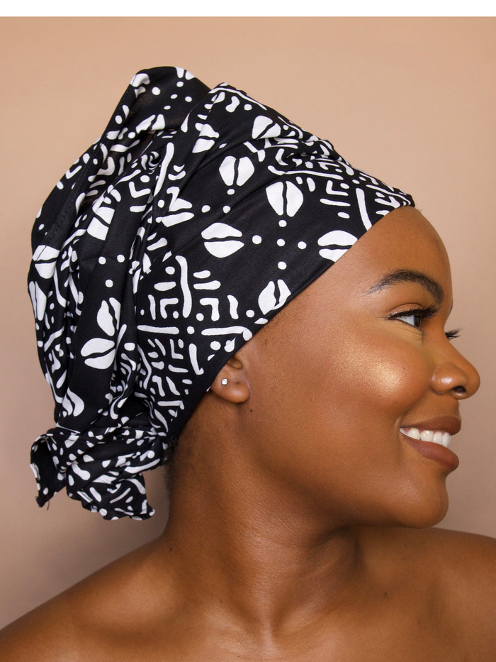 Aza Black and White Headwrap