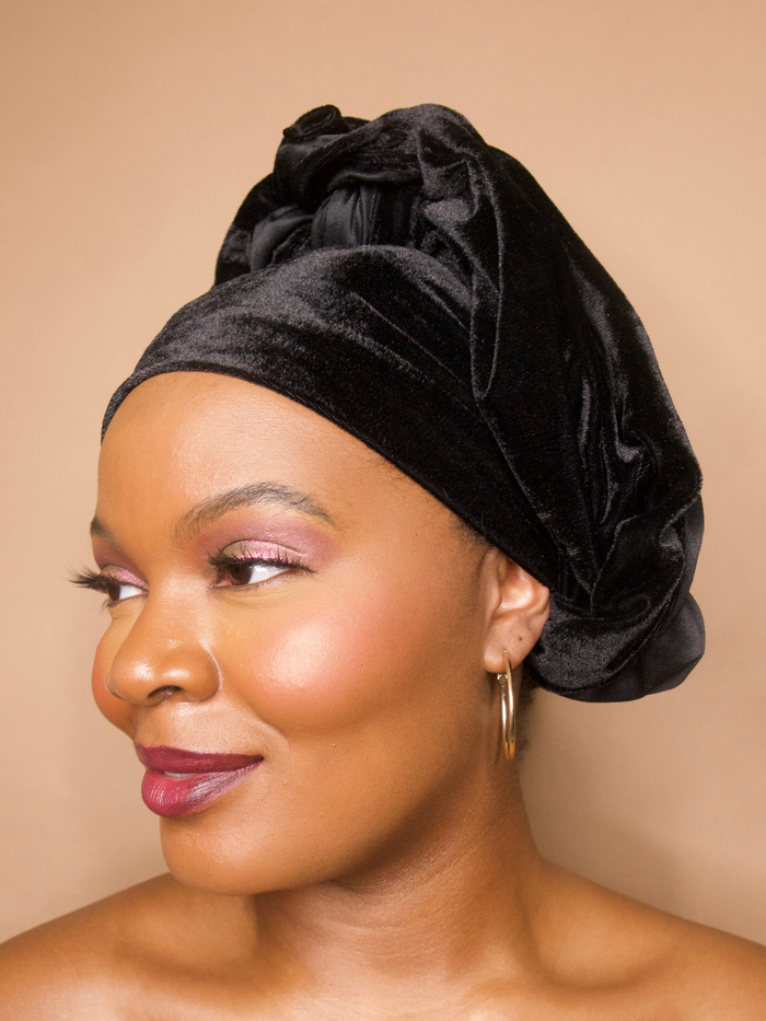 Lielit Black Velvet Luxury Headwrap