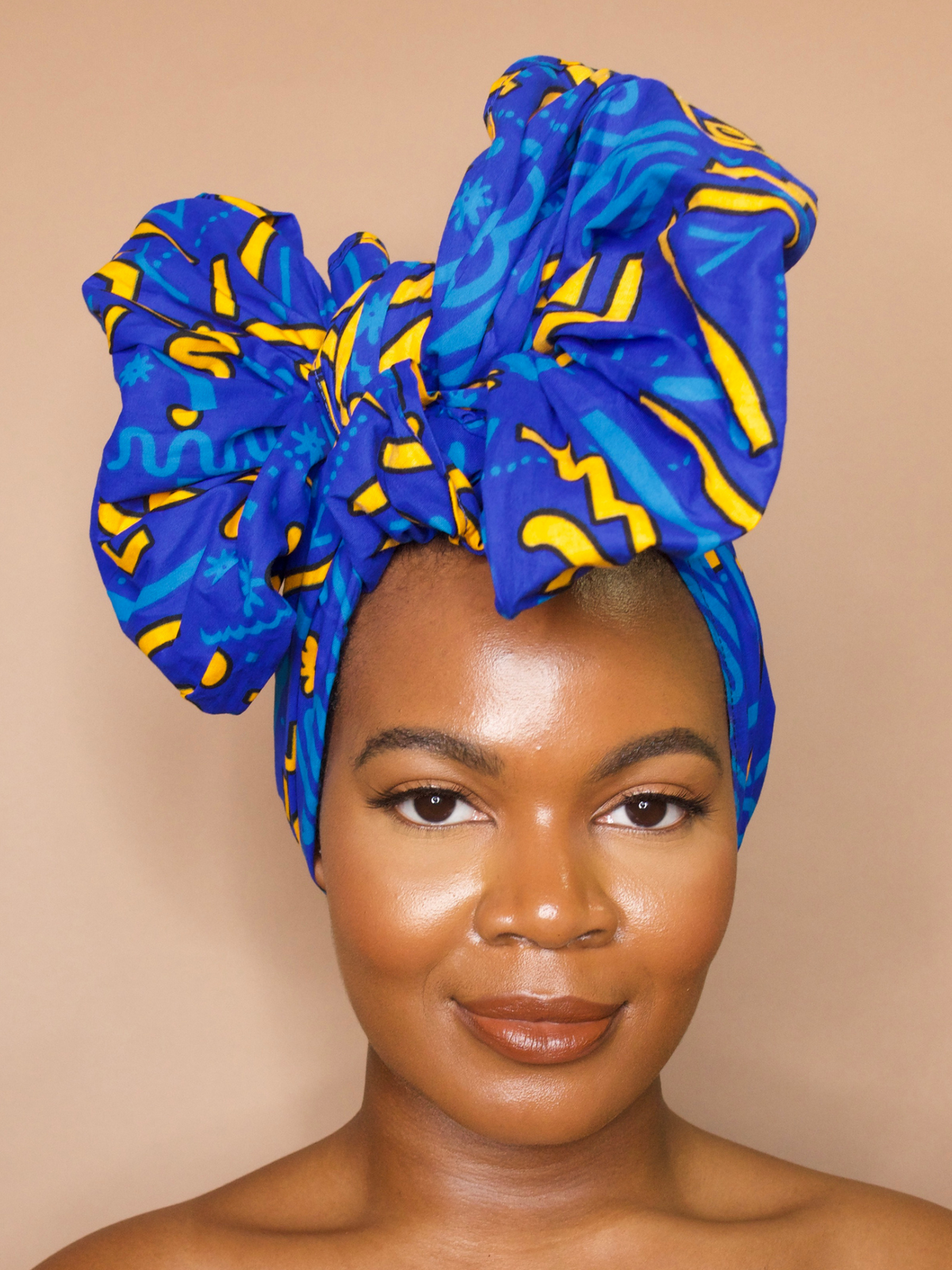 Adaeze Blue African Print Ankara Headwrap