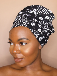 Aza Black and White Headwrap