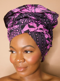 Thokozani Pink African Print Ankara Headwrap