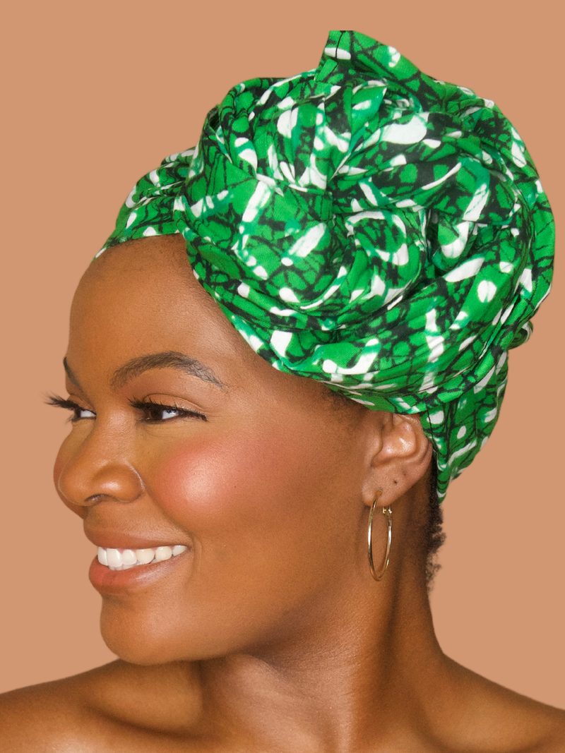 Ayan Green Ankara Headwrap