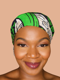 Xola Green Print Headwrap