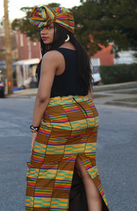 Long African Print Kente skirt